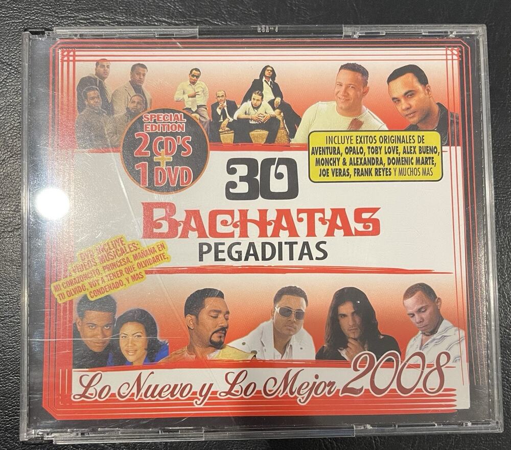 VARIOUS - 30 Bachatas Pegaditas. Lo Nuevo Y Lo Mejor 2008 - 3 CD Rare Preowned